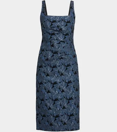 Aidan Mattox Women's Sleeveless Stretch Jacquard Midi Dress