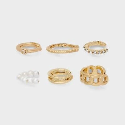 Wild Fable Pearl Cuff Earring Set
