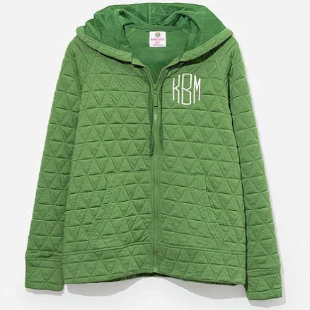 Monogrammed Quilted Hoodie