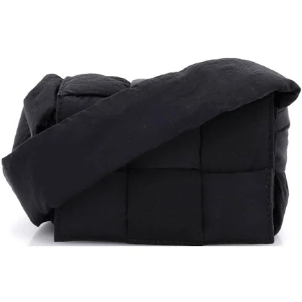 Bottega Veneta Cassette Maxi Intrecciato Nylon Crossbody Bag