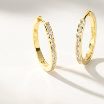 Uncommon James Pavé Gold Hoop Earrings