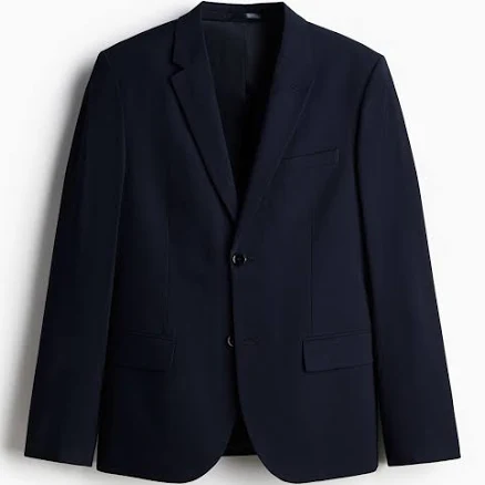 H&M Men's Skinny Fit Single-Breasted Jacket