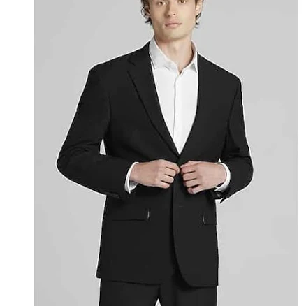 Egara Men's Classic Fit Single-Breasted Polyester Blend Suit Jacket