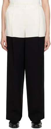 3.1 Phillip Lim Heavy Cady Color Block Wide Leg Trouser