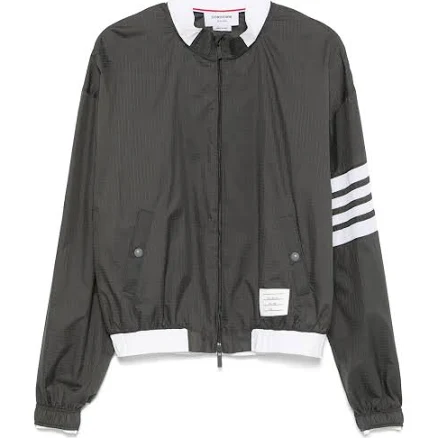 Thom Browne 4 Bar Ripstop Nylon Bomber Jacket Navy