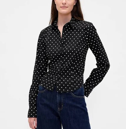 Gap Women's Organic Cotton Fitted Crop Shirt