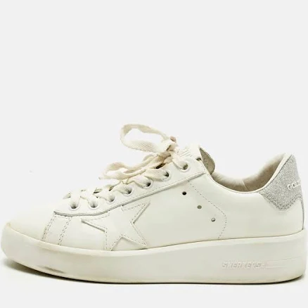 Golden Goose Women's Pure Star Leather Sparkle Low-Top Sneakers
