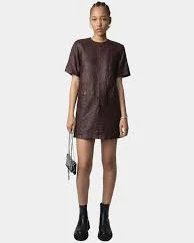 Zadig & Voltaire Riddy Froisse Leather Dress