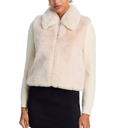AQUA Women's Faux Fur Cardigan