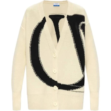 Off-White Women's Maxi Logo Wool Cardigan