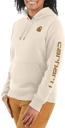 Carhartt Women's Relaxed Fit Midweight Logo Sleeve Graphic Hoodie