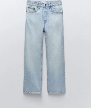 ZARA Women Straight mid rise full length jeans