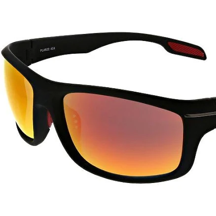 Men’s Tek Gear Polarized Square Wrap Sunglasses, Black