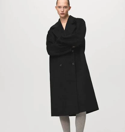 Women MANGO Handmade oversized Wool Coat