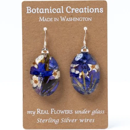 Spirea + Verbena Bouquet Dangle Earrings by Botanical Creations