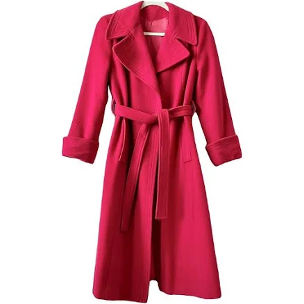 American Vintage Red Cashmere Maxi Coat Size M Petite