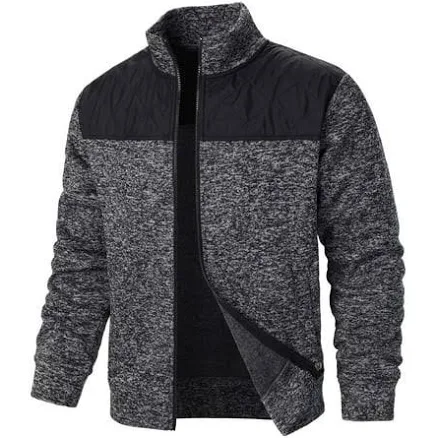 Men's Lightweight Color Block Knit Cardigan