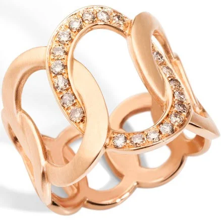 Brera Pomellato Ring in Rose Gold and Brown Diamonds