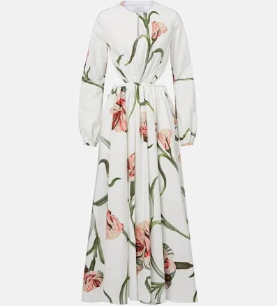 Giambattista Valli Women's Macro Carnation cutout poplin maxi dress