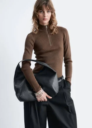 & Other Stories Classic Leather Tote Bag