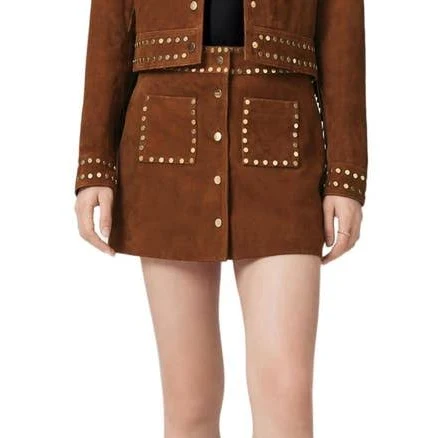 AllSaints Women's Alice Leather Miniskirt