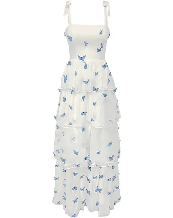 Dress The Population Women's Monica Embroidered Silk Sleeveless Gown