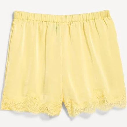 Old Navy Women's High-Waisted Lace-Trim Satin Shorts