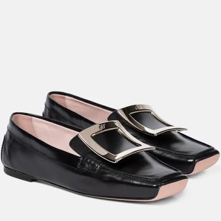 Roger Vivier, Viv' Driver leather loafers, Women, Black, US 5.5, Loafers