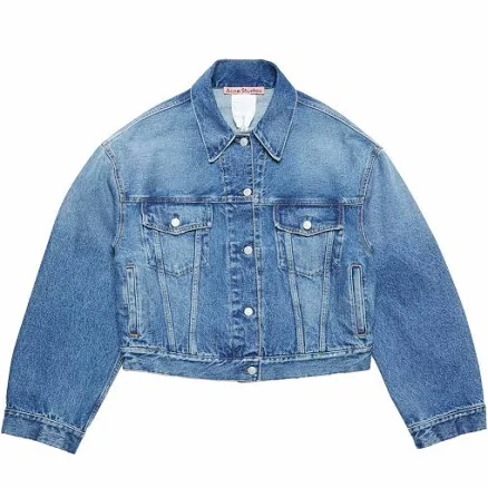 Acne Studios Women's Relaxed Cropped Denim Jacket