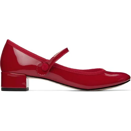 Repetto Black Rose Mary Jane Heels
