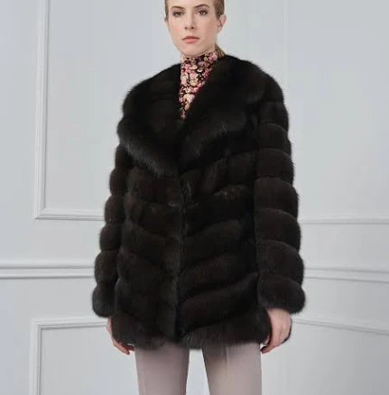 Sable Jacket with Rever Collar