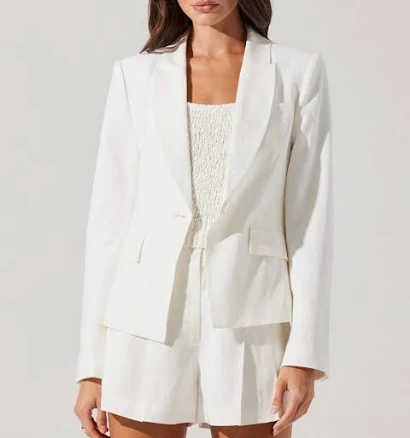 Astr The Label Women's Artice Linen-Blend Blazer