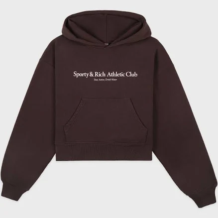 Sporty & Rich Athletic Club Cropped Hoodie