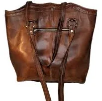 LEATHER BEAU "THE ROYAL TOTE" Strong Stylish Built to Last Xtra Large Mom Tote