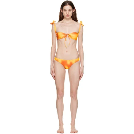 GUIZIO SSENSE Exclusive Yellow & Orange Mona Bikini
