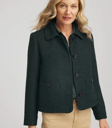 Chico's Women's Cropped Tweed Jacket