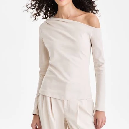 INC International Concepts Women's Off-the-Shoulder Long Sleeve Knit Top