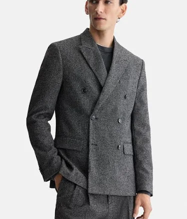 H&M Men's Regular-Fit Double-Breasted Jacket