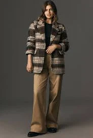 Maeve Brushed Plaid Blazer