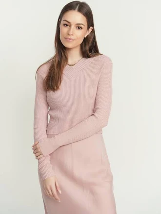 Point V-Neck Cropped Sweater