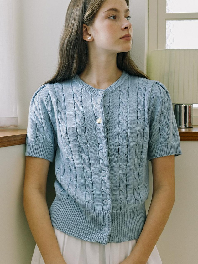 Ribbed Short Cardigan