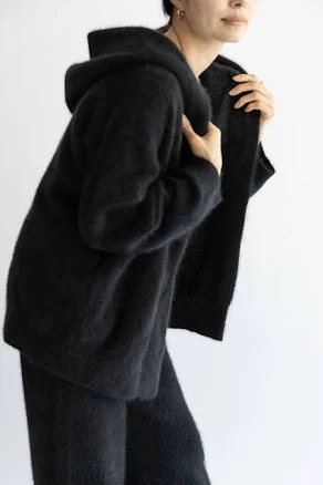 25AW Raccoon Fox Hooded Cardigan