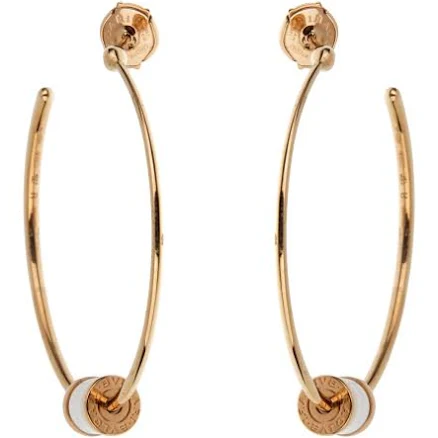 Bvlgari Rose Gold Large B.Zero1 Hoop Earrings - Rose Gold - One Size
