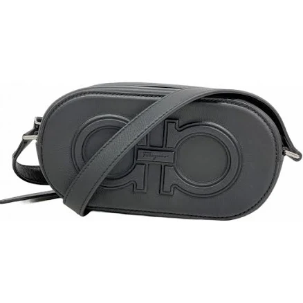 Salvatore Ferragamo Men's Doppio Gancio Leather Crossbody Bag