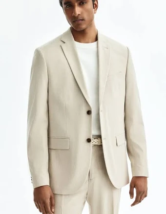 H&M Men's Slim-Fit Single-Breasted Jacket