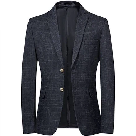 West Louis Single-Breasted Plaid Blazer