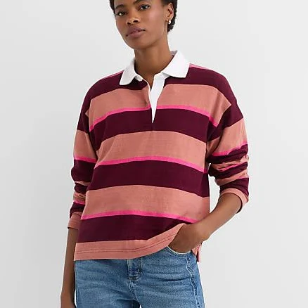 Loft Women's Rugby Stripe Polo Top