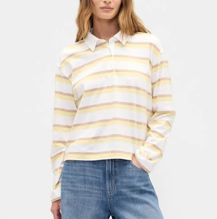 Gap Women's Oversized Stripe Rugby Polo Shirt