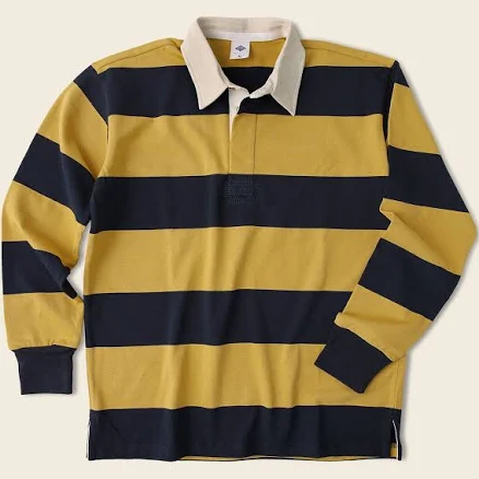 Olderbest Classic Fit Striped Cotton Jersey Rugby Shirt