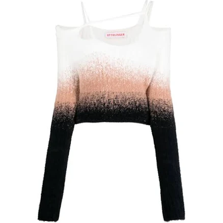 Ottolinger Off-Shoulder Gradient-effect Knitted Jumper